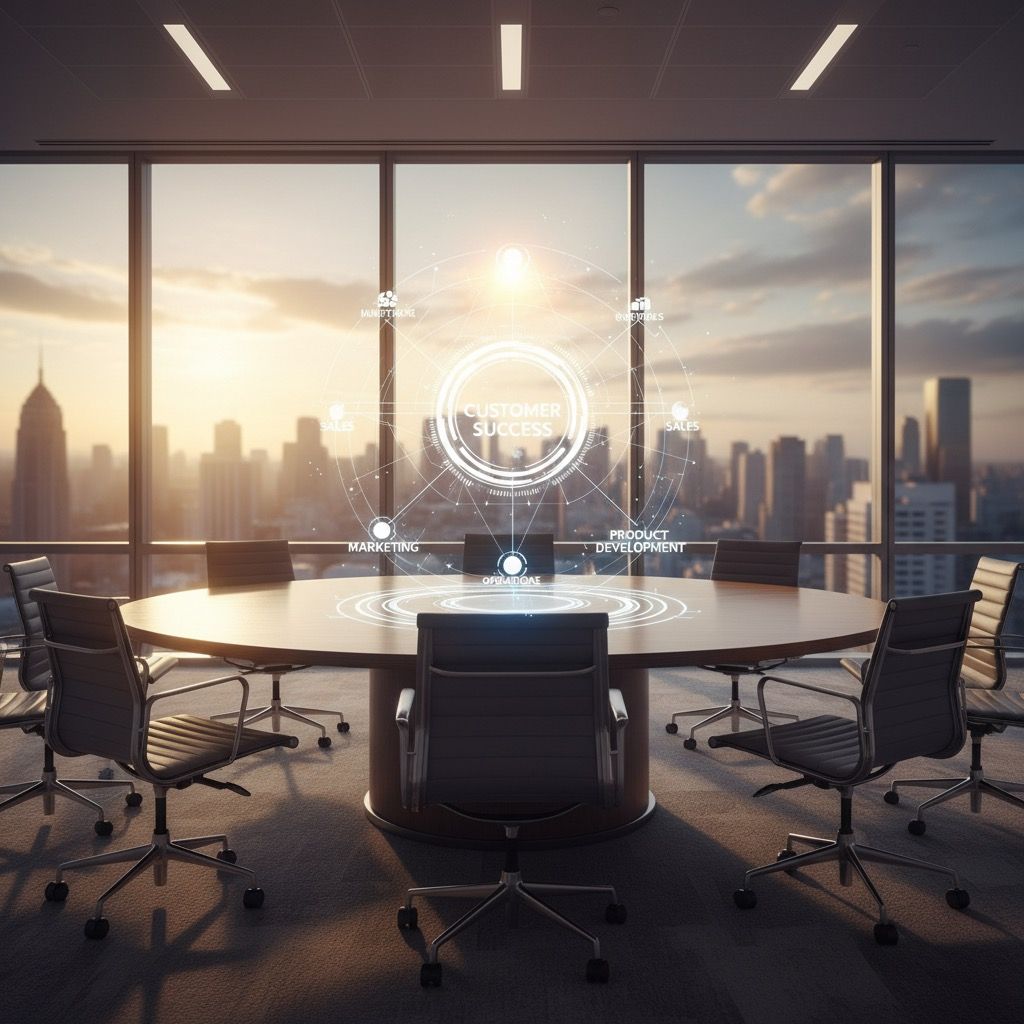 Glowing shield with an upward-trending bar graph in the center, surrounded by digital light rays and abstract technology icons, symbolizing cybersecurity and financial growth.